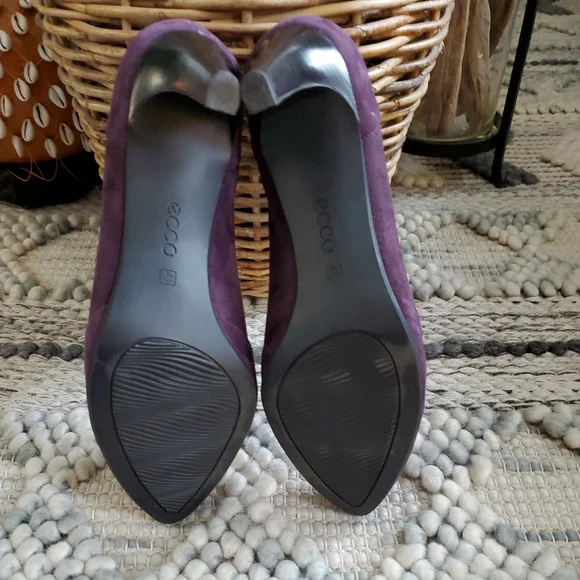 ECCO Alicante Shootie Dress Booties Purple Suede Heel Slip-On Women’s 10-10.5/41 - Picture 8 of 13